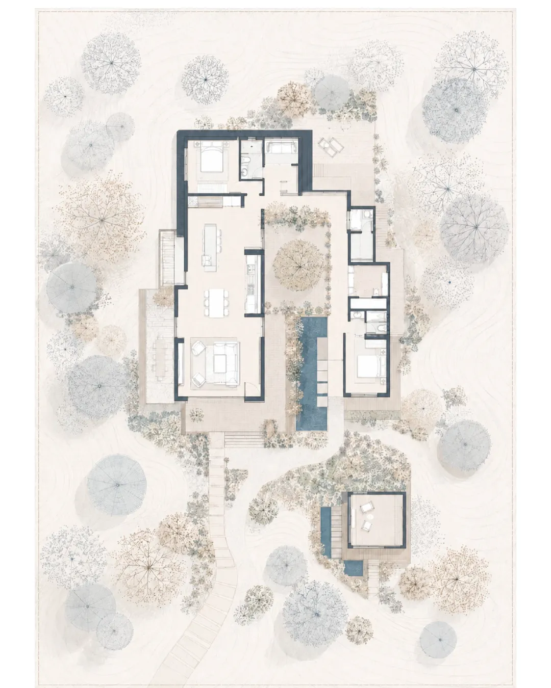 Minimal portfolio-style floor plan variation