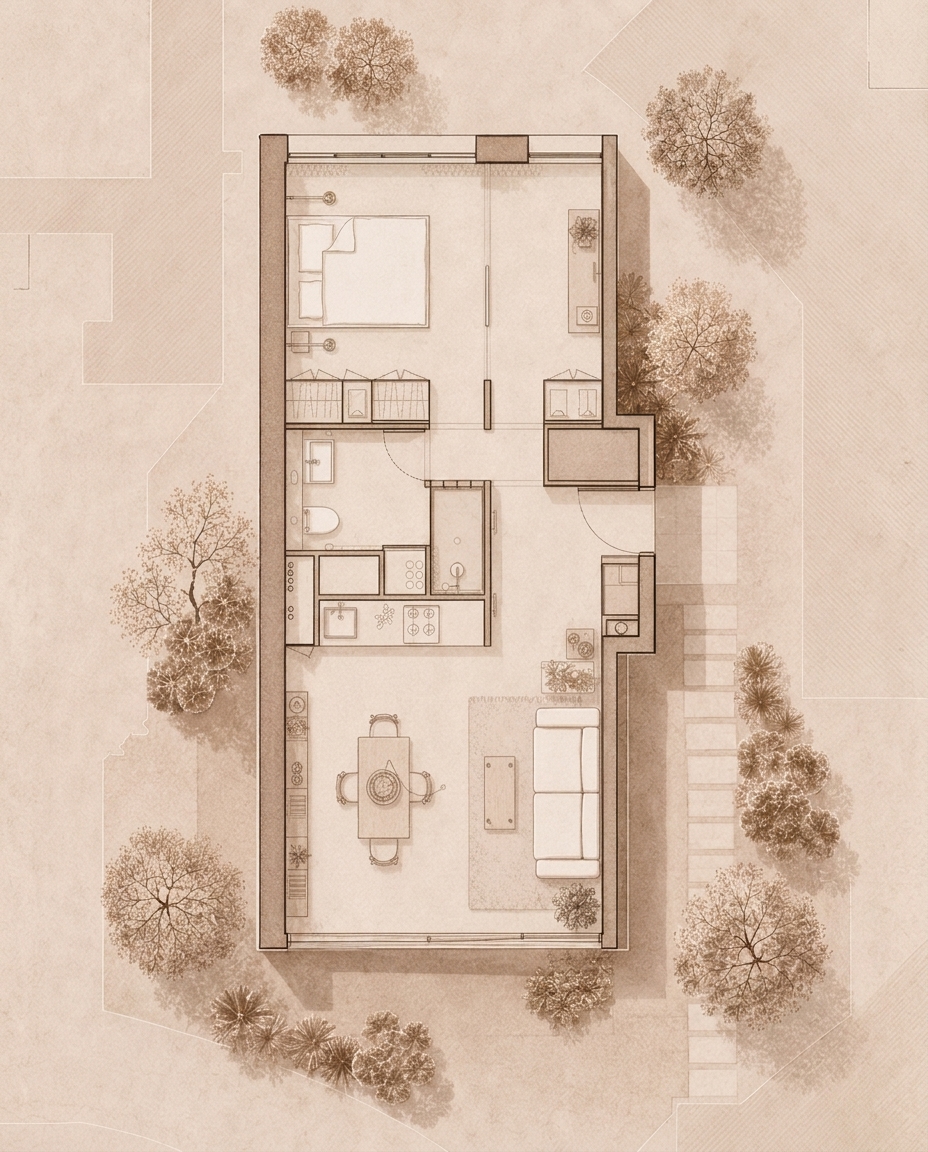 Another AI-colored floor plan variation